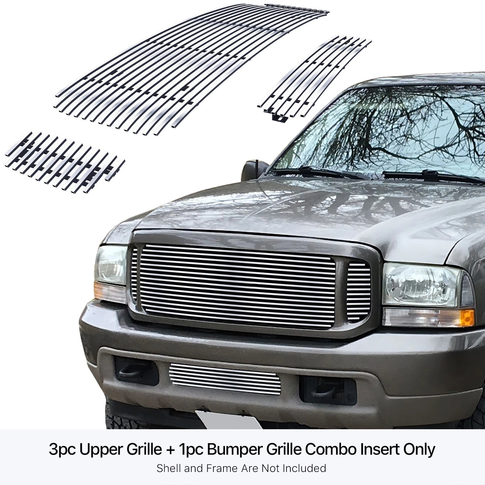 Stainless Chrome Grille Insert for Ford F-250/350 (1999-2004)
