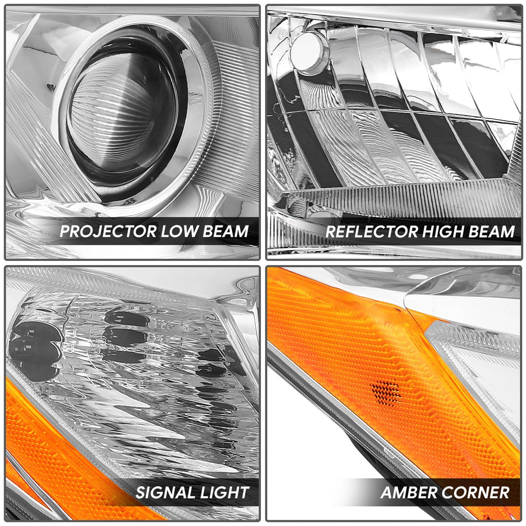 Chrome Housing Amber Corner Headlamp for Toyota Highlander (2014–2016)