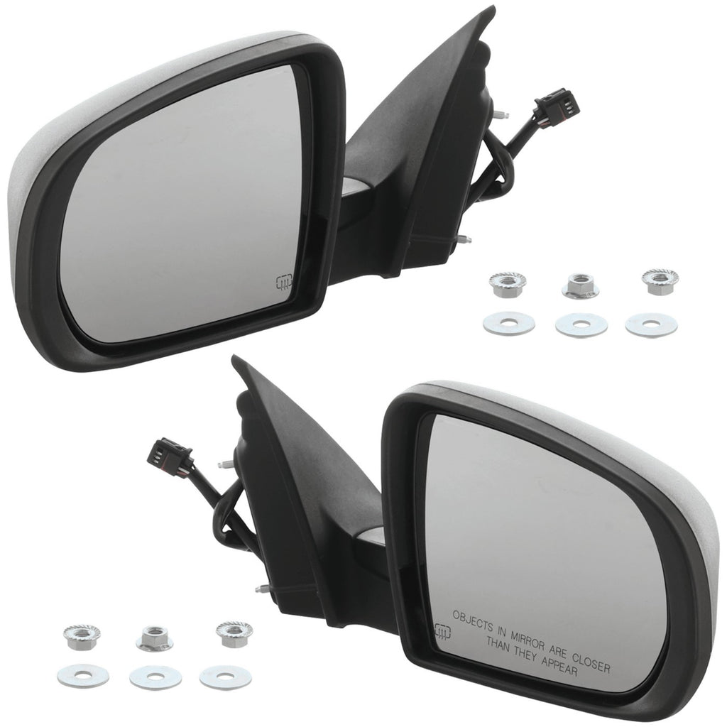 Set of 2 Heated Mirrors for Jeep Cherokee (2014–2018) Textured Black