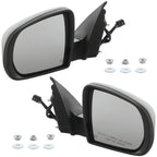 Set of 2 Heated Mirrors for Jeep Cherokee (2014–2018) Textured Black