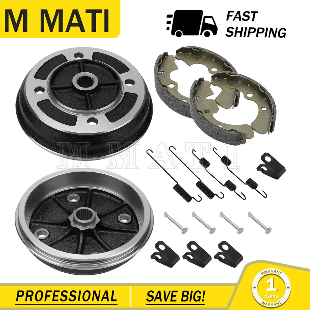 Front Brake Drums & Shoes for Kawasaki Mule (2020–2030) KAF540 KAF620
