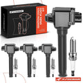 Set of 4 Ignition Coils & Iridium Spark Plugs for Mitsubishi Outlander 