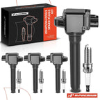 Set of 4 Ignition Coils & Iridium Spark Plugs for Mitsubishi Outlander 