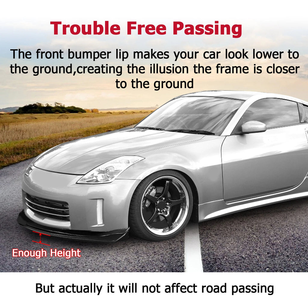 N Style Front Bumper Chin Lip Splitter for Nissan 350Z Fairlady Z Z33 (2006–2009)