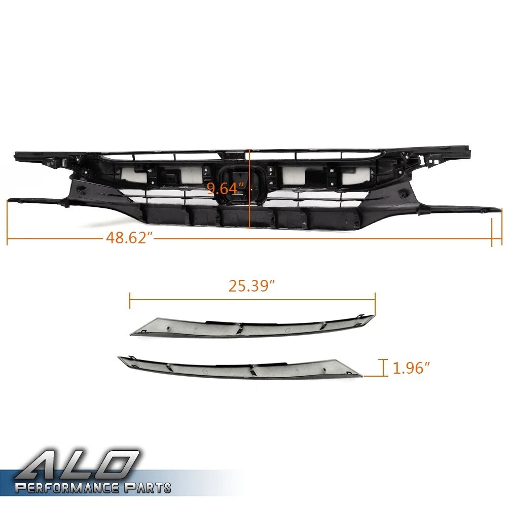 Front Hood Grille Mesh for Honda Civic (2016–2018)