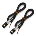 LED White Turn Signal Lights for Motorcycle Black License Plate
