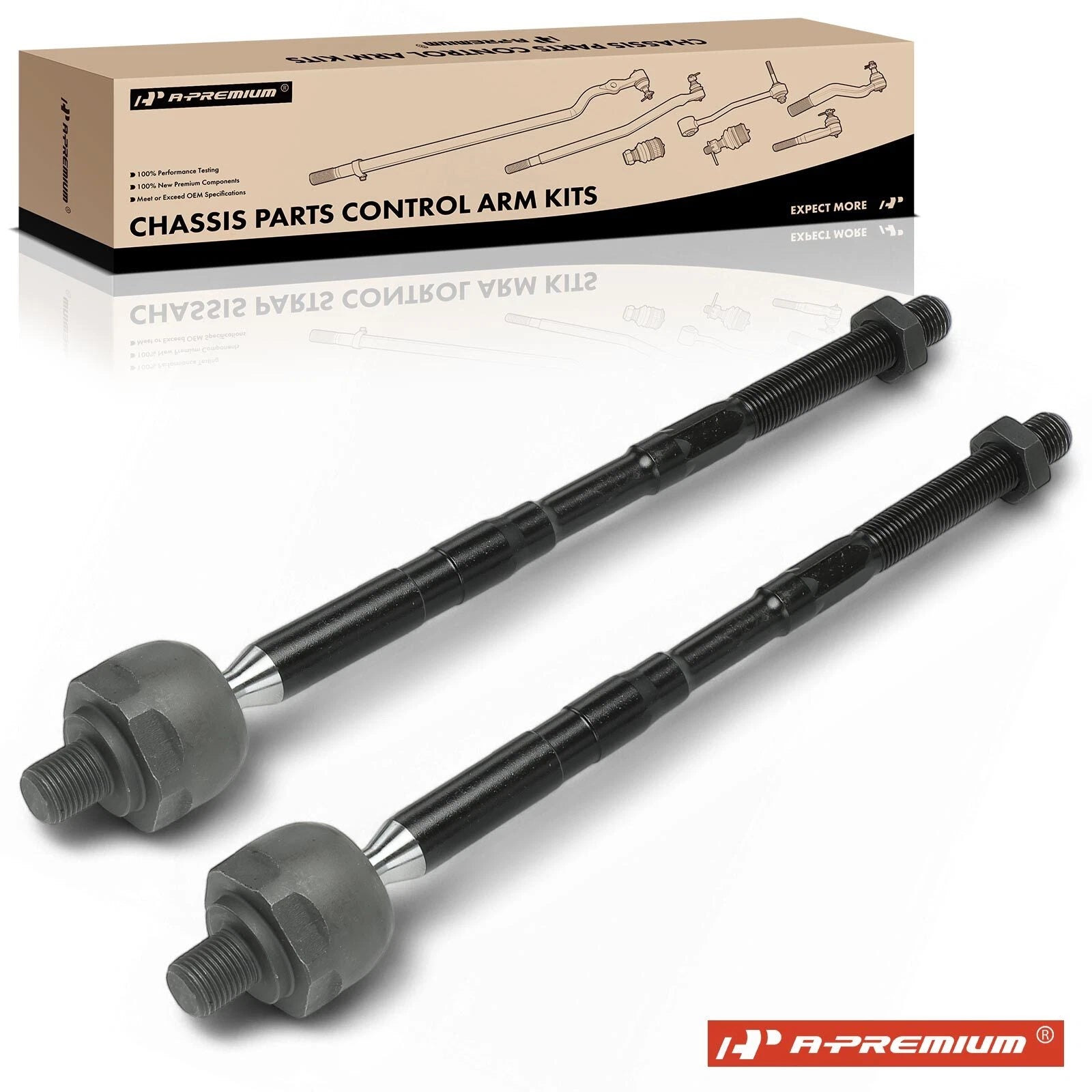 2X Front Inner Side Tie Rod Ends for Ford Explorer (2017–2019)