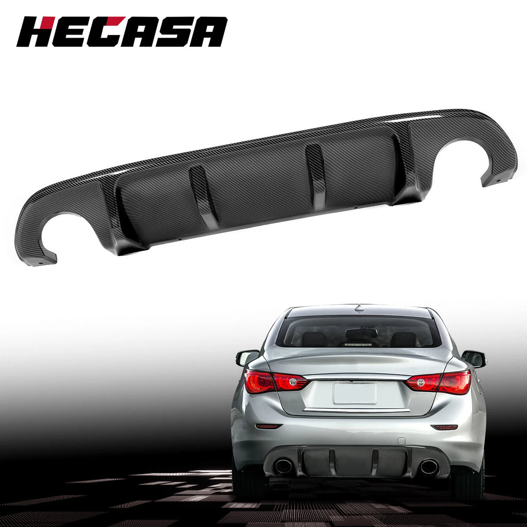 Carbon Fiber Style Rear Diffuser for Infiniti Q50 (2014–2017)