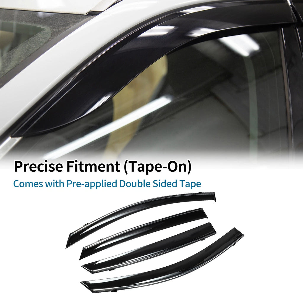 Set of 4 Window Deflectors for Honda Accord (2018) - Black Vent Visors
