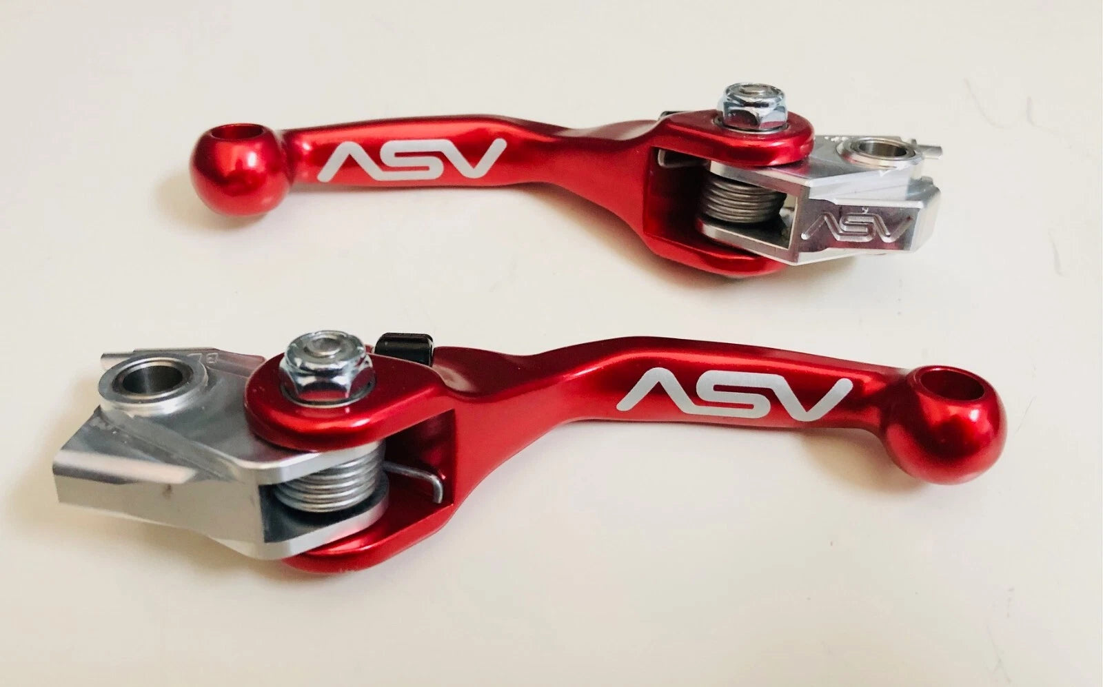 ASV F4 Shorty Front Brake Clutch Levers Red for Honda CRF 450R 450RX (2021–2023)