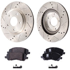 Front Brake Disc Rotors and Pads Kit for Jeep Patriot Compass Dodge Avenger