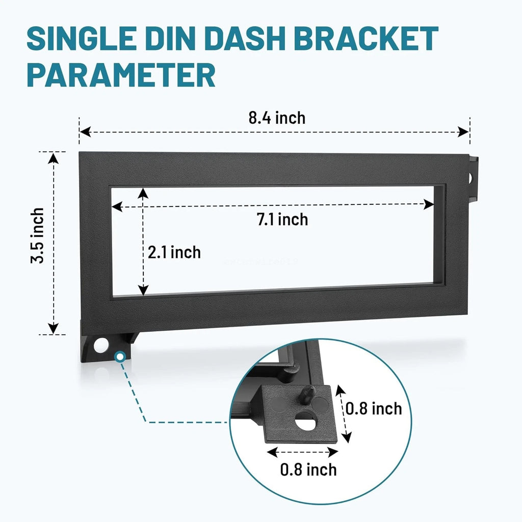 Single Din Radio Install Dash Kit with Wiring Harness for Dodge Ram 1500 (1994–2001)