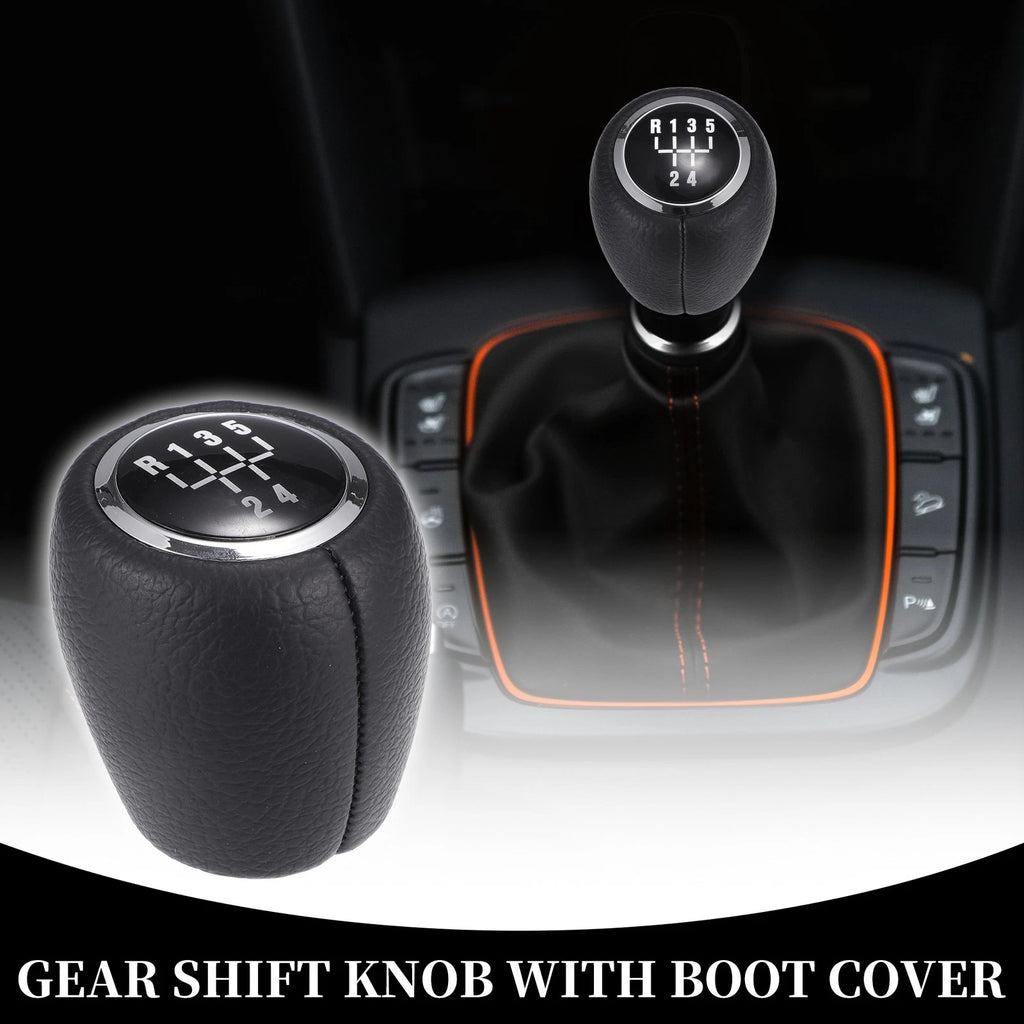 5 Speed Manual Gear Shifter Knob for Chevrolet Cruze (2008–2012) Black Leather