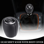 5 Speed Manual Gear Shifter Knob for Chevrolet Cruze (2008–2012) Black Leather