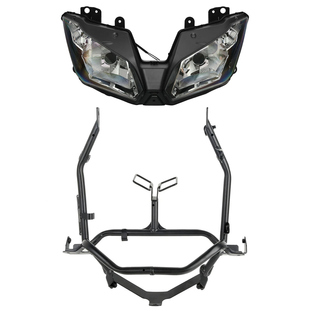 Front Headlight Assembly & Fairing Stay Bracket for Kawasaki Ninja 300 (2013–2017)