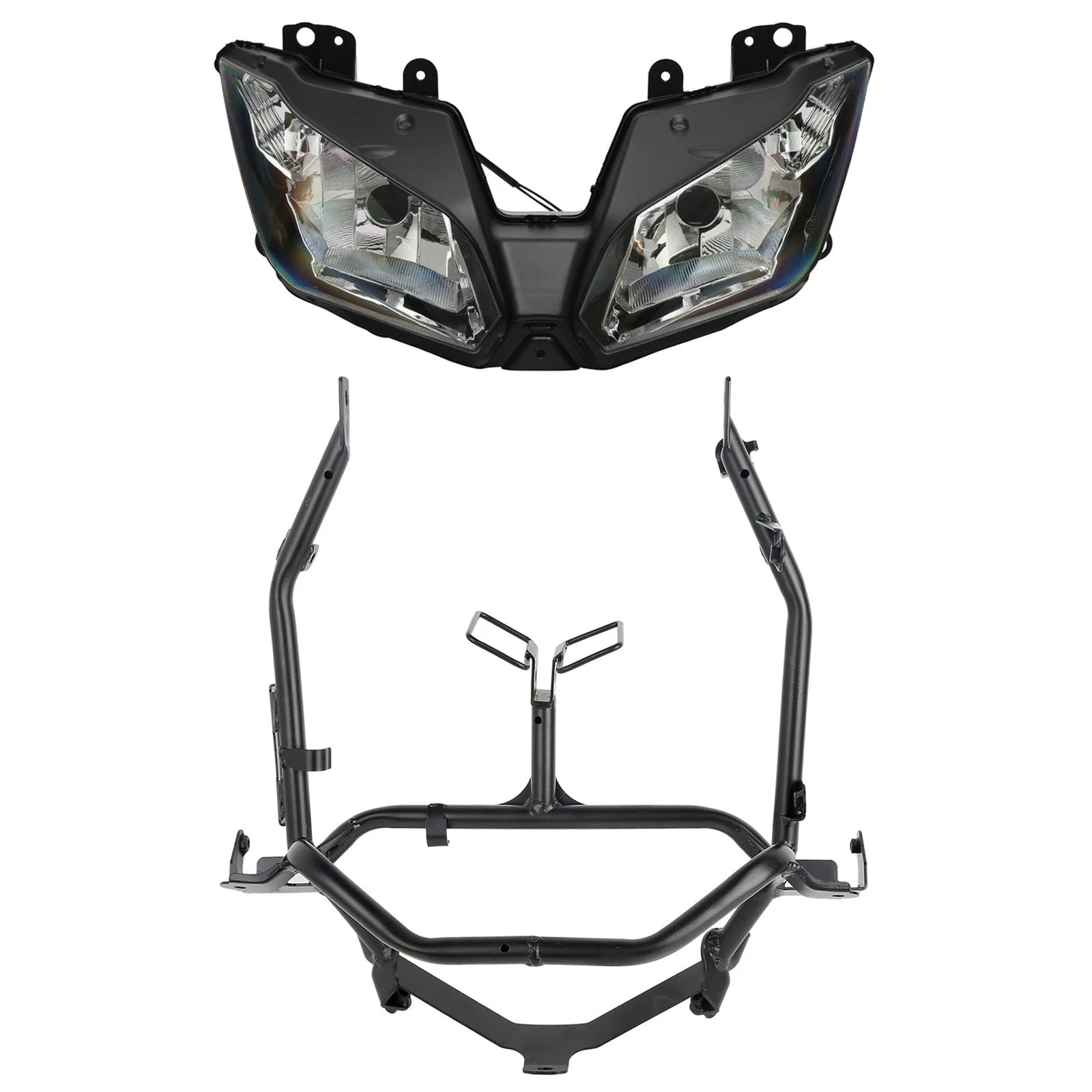 Front Headlight Assembly & Fairing Stay Bracket for Kawasaki Ninja 300 (2013–2017)