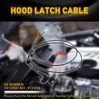 Hood Latch Cable Release with Pull Handle for Honda Civic (1996-2000)
