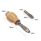 Jeweler Pin Vise Tool with Wooden Handle Chuck for Jewelry Crafting