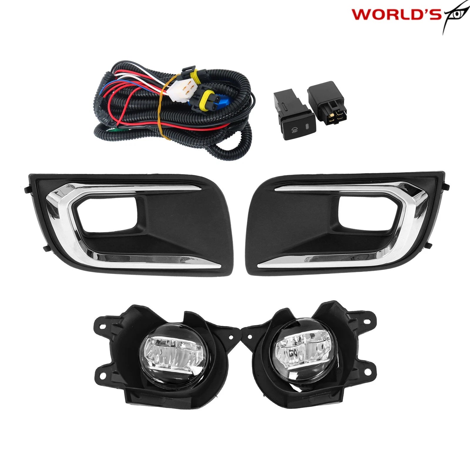 Pair LED Front Bumper Fog Lights for Toyota Sequoia (2018–2022)