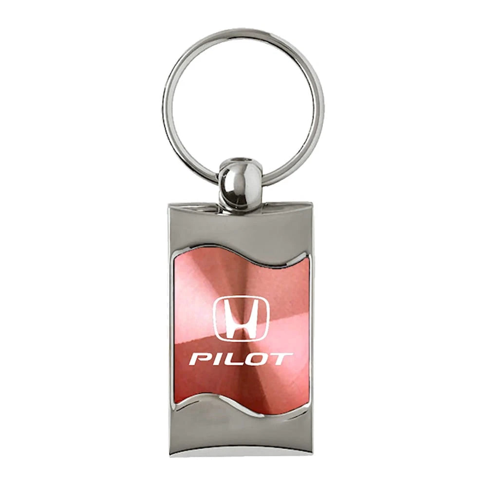 Pink Rectangular Wave Keychain - Officially Licensed for Honda Pilot