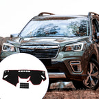Dashboard Cover Mat for Subaru Forester (2018–2024) Black Red 1 Set