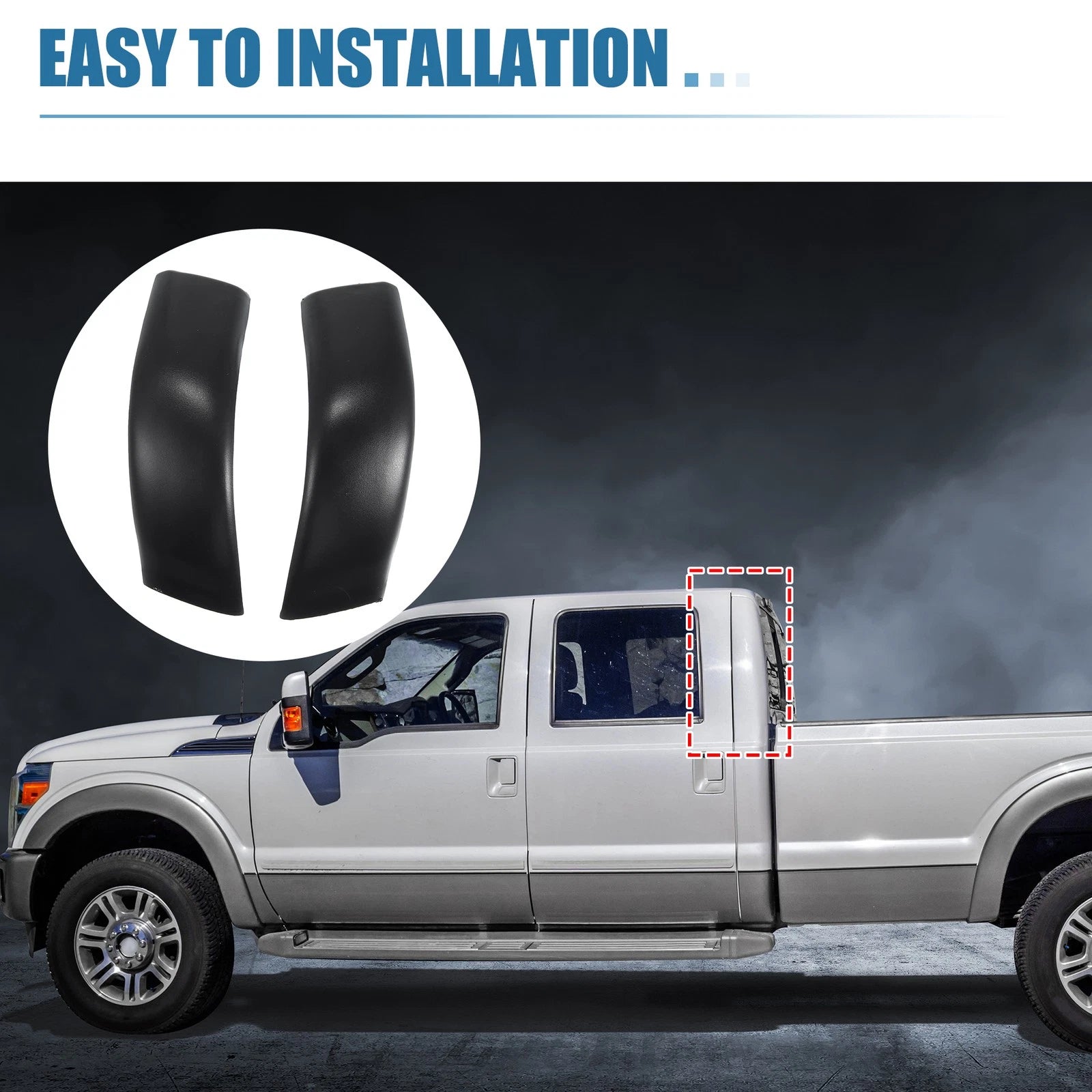 1 Pair Roof Side Decorative Strips No.YC3Z-2551729-PTM for Ford F-250 (2017–2022)