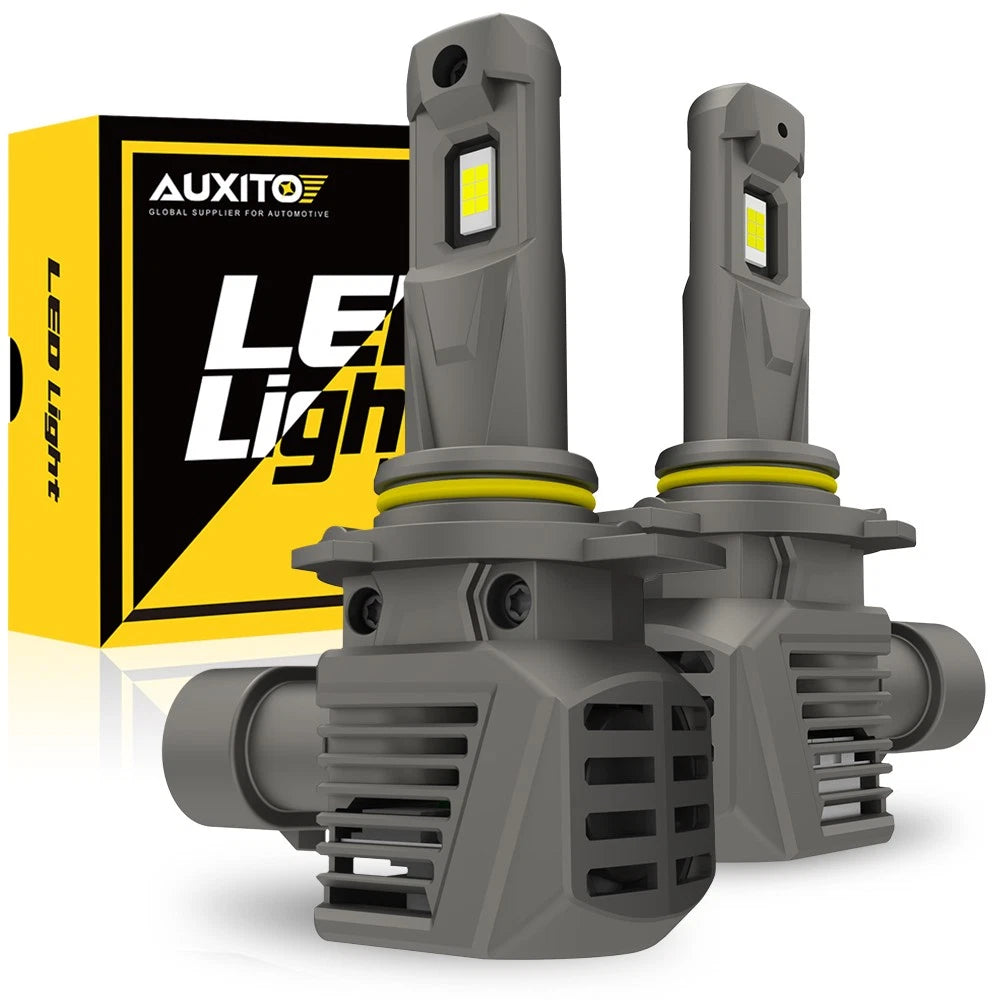2X CANBUS 9012 LED Headlight Bulbs for High Low Beam (40000LM, 6500K)