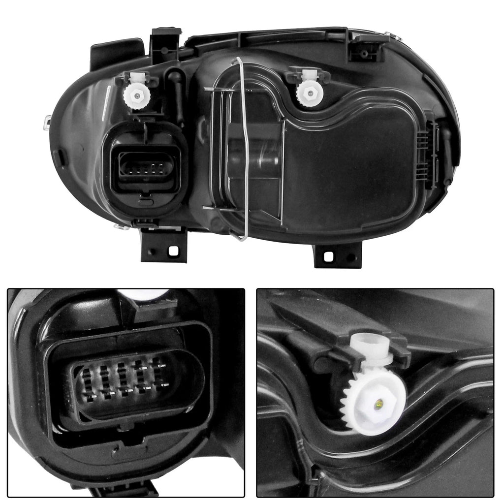 Set of 2 Headlights for Volkswagen Cabrio (1999–2002) 1J0941018B