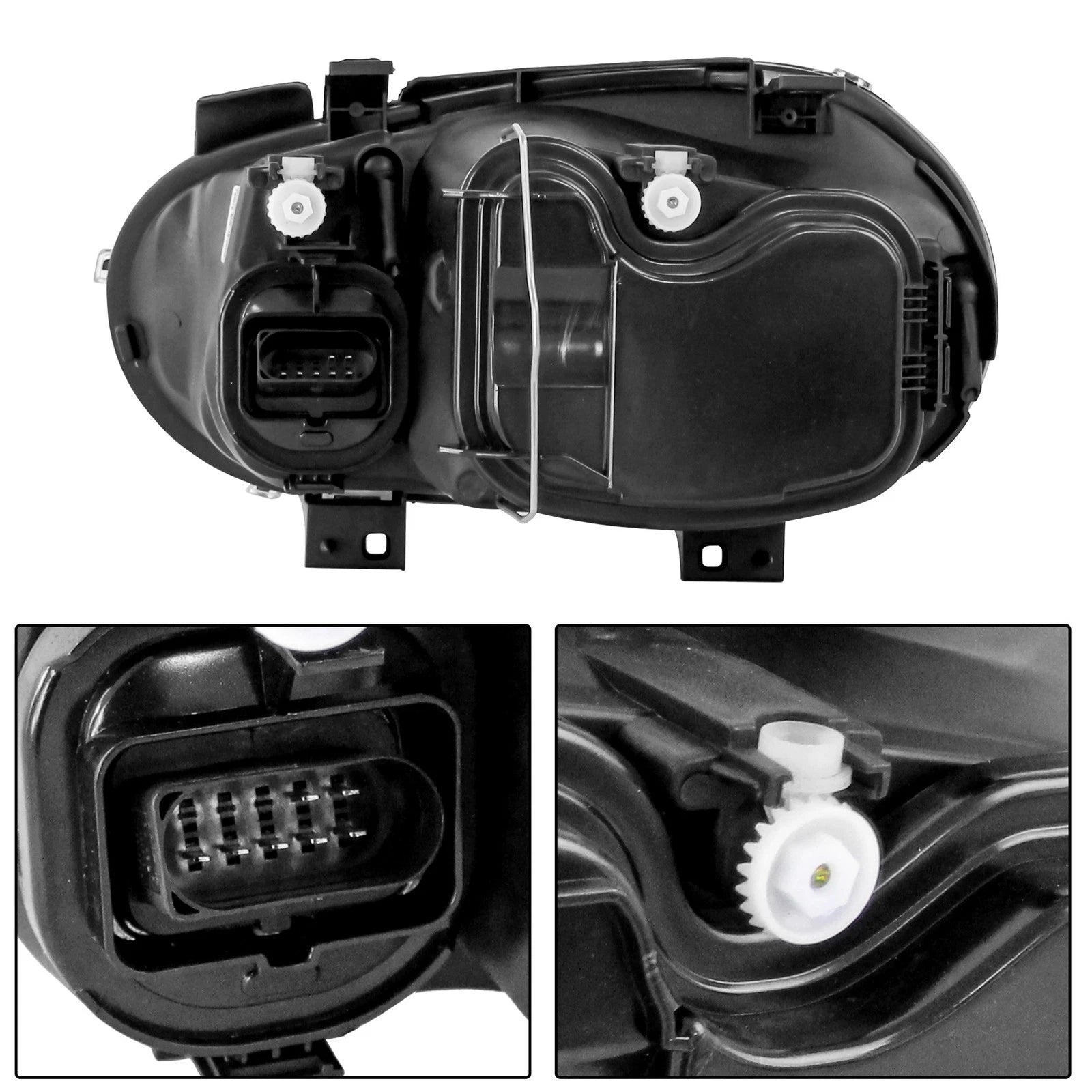Set of 2 Headlights for Volkswagen Cabrio (1999–2002) 1J0941018B