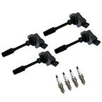Set of 4 Ignition Coils & Platinum Spark Plugs for Lexus GS300 NX200t (2015–2019)