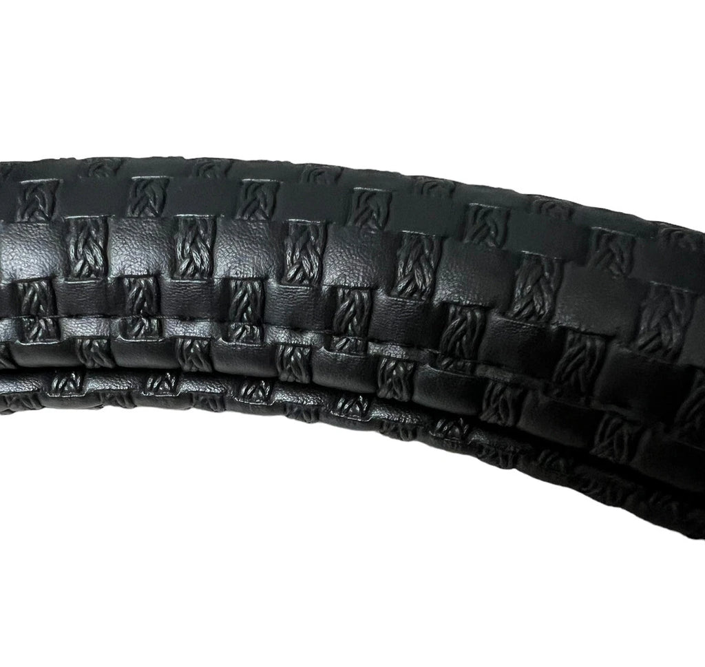 Steering Wheel Cover Black Cross Grids for Peterbilt Kenworth 18 Inch (18-19)