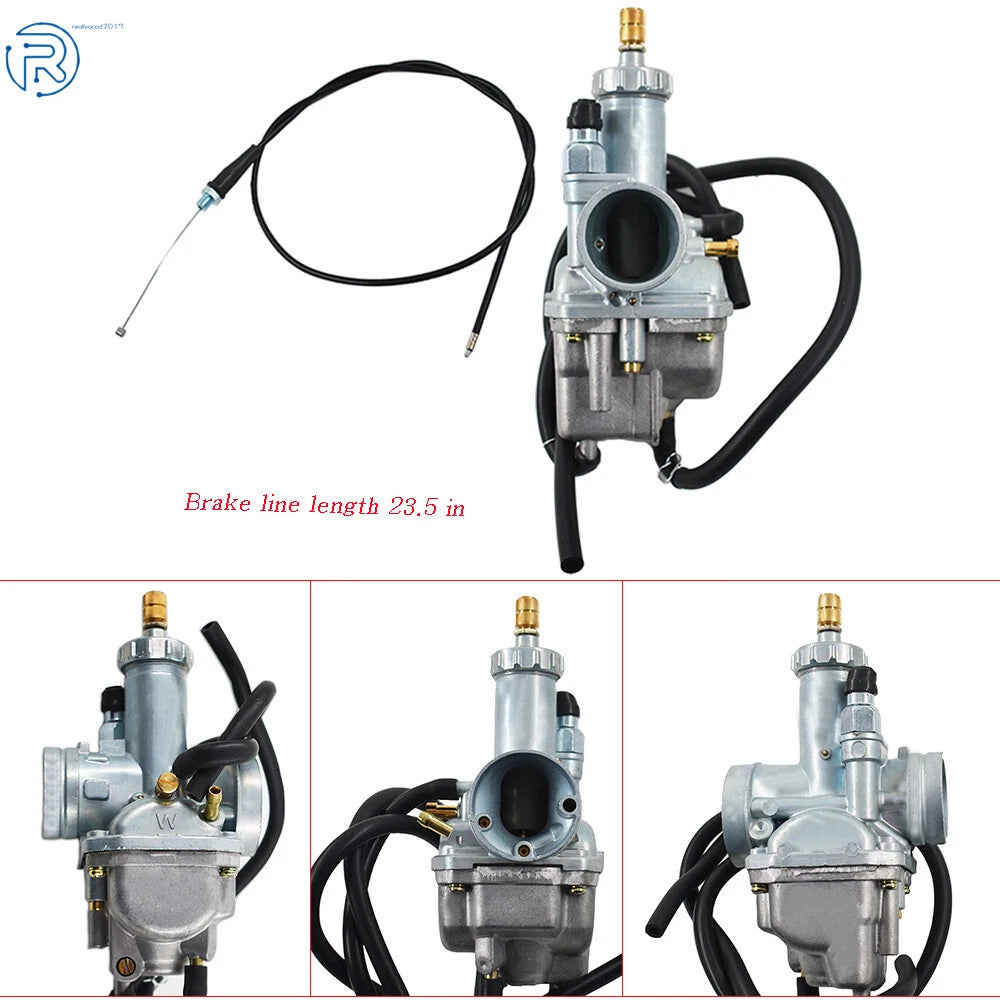 Carburetor and Throttle Cable for Kawasaki Bayou 220 250 (1988–2011)