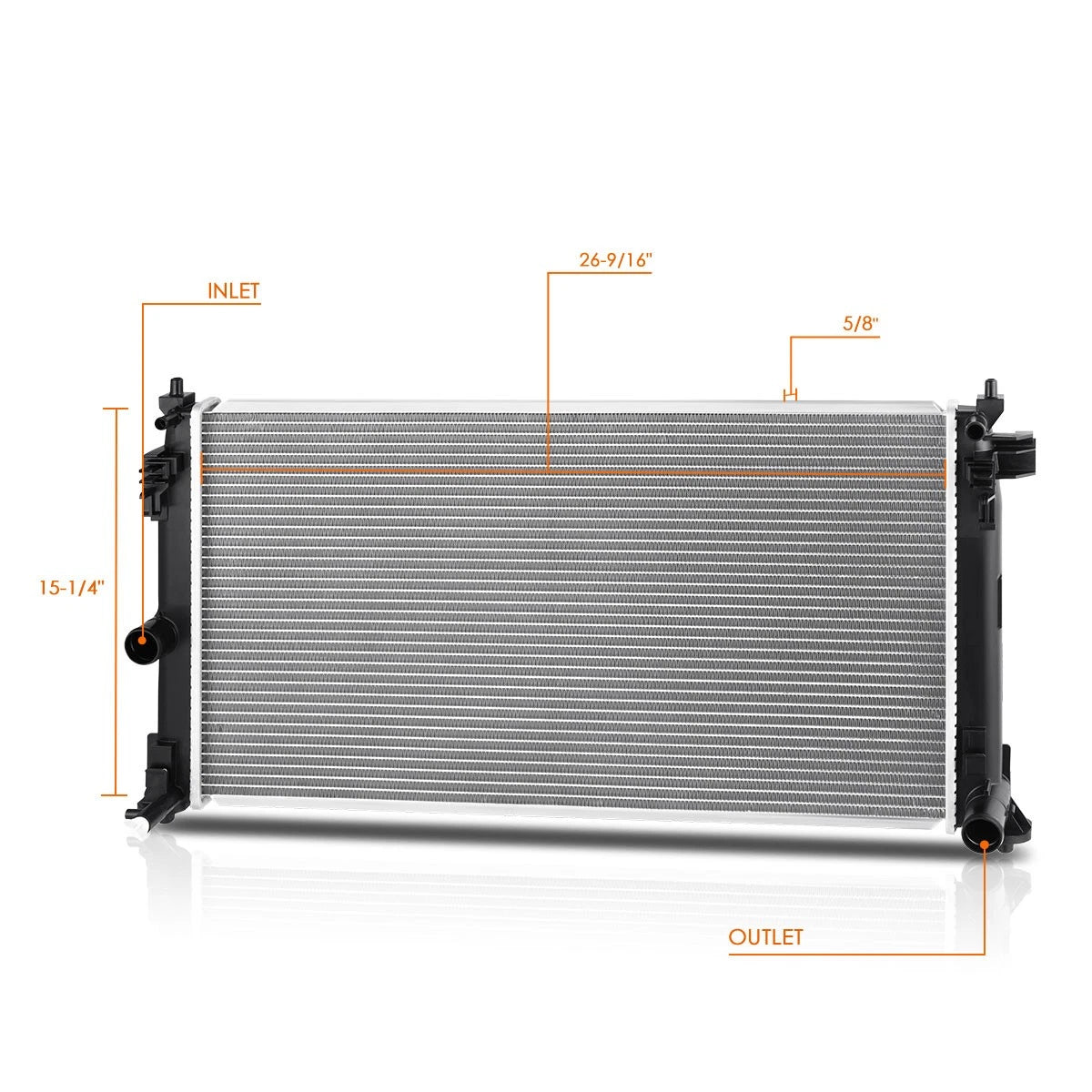 Aluminum Cooling Radiator DPI-13825 for Corolla Hatchback/UX200/UX250H (2019–2020)