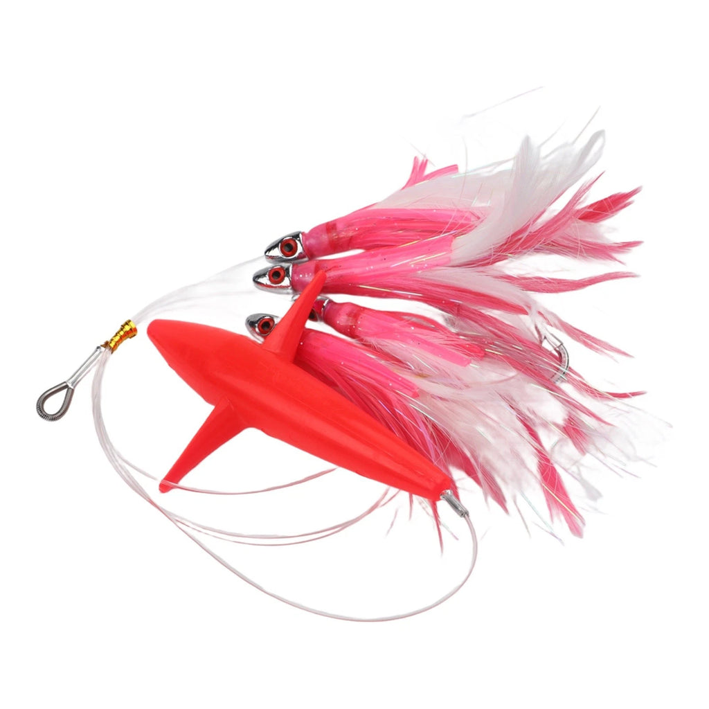 Feather Trolling Skirt Tuna Lure for Boat Fishing (2X Strong Hook Design)
