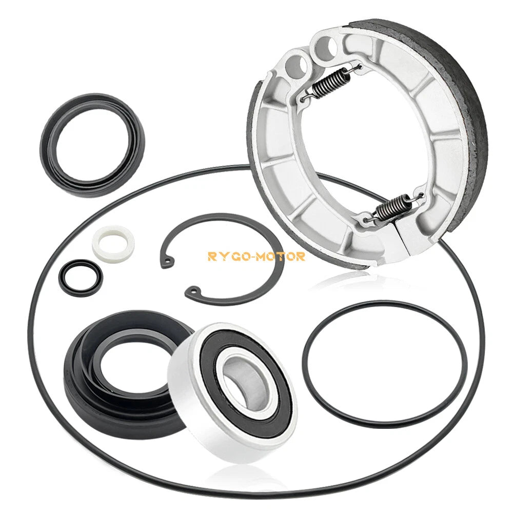 Rear Brake Drum Bearing Seal Kit & Brake Shoes for Honda Rancher 420 (2014–2023)