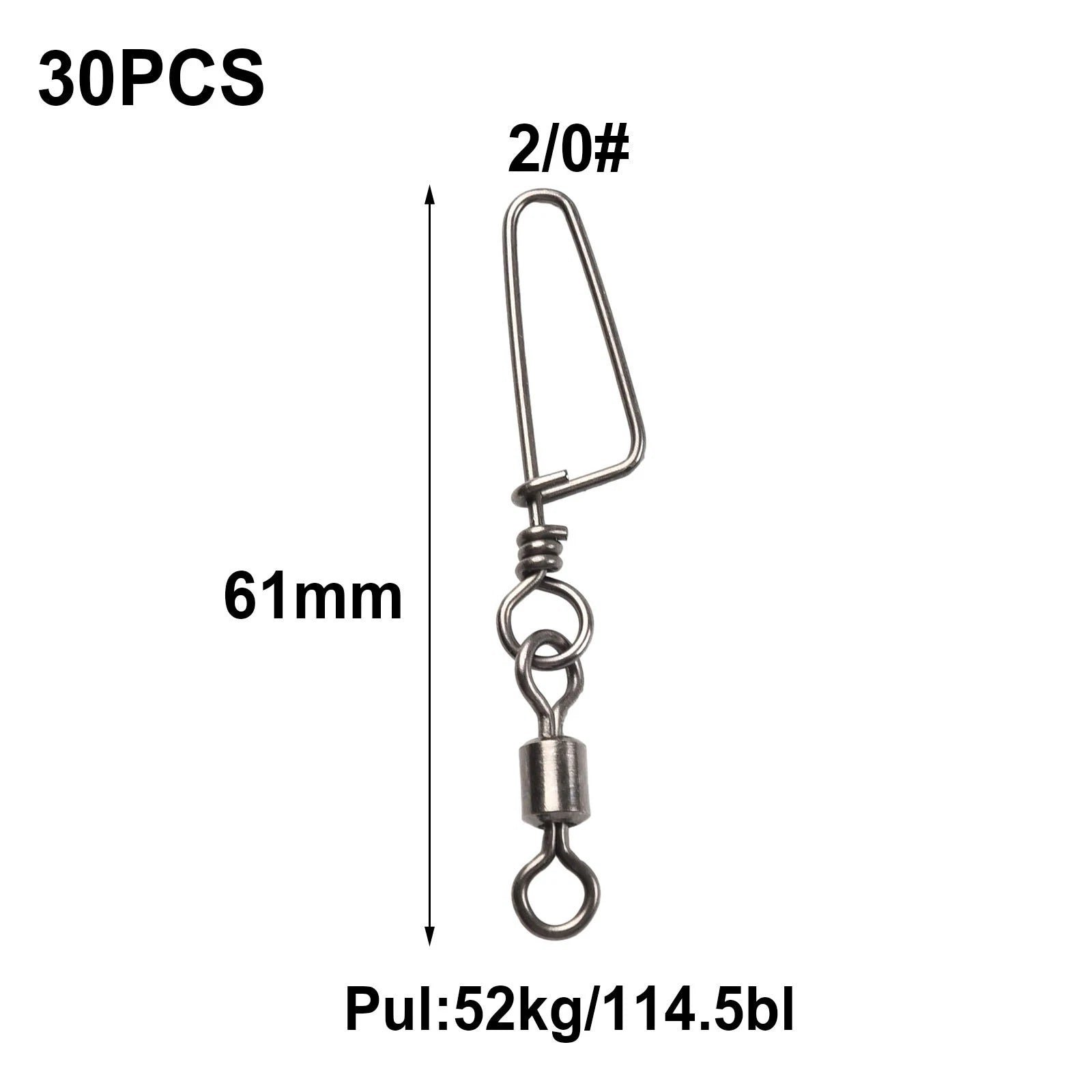 Fishing Swivels Set of 10 Stainless Steel Fishing Line Connectors