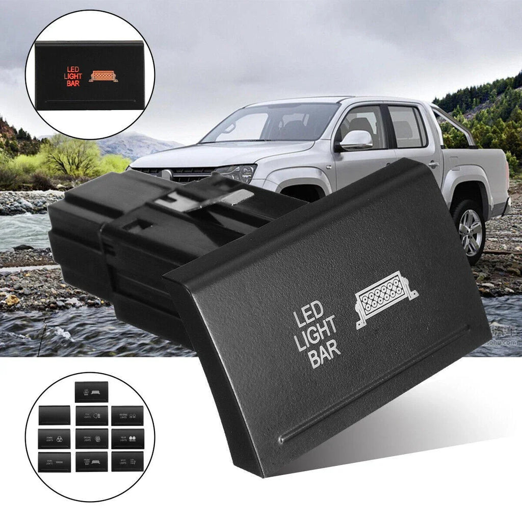 Top / Upper / Push Button Switch LED Work Rear Spot Reverse Light Bar for Amarok