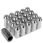 20 PCS Closed End M12x1.5 50mm Tall Aluminum Lug Nuts + Adapter