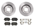 Brembo Rear Brake Kit Low-Met Pads Xtra Disc Rotors for Audi A3 VW Jetta (2006–2013)