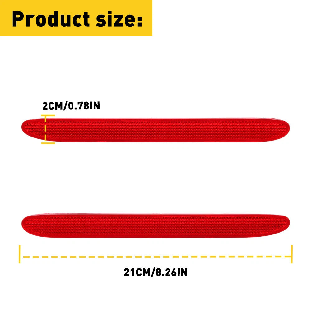 2X Rear Bumper Reflector Lamp for Honda Acura TSX (2004-2008)