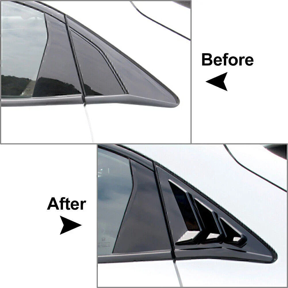 Rear Side Vent Window Louvers for Honda Civic Hatchback (2016-2021)