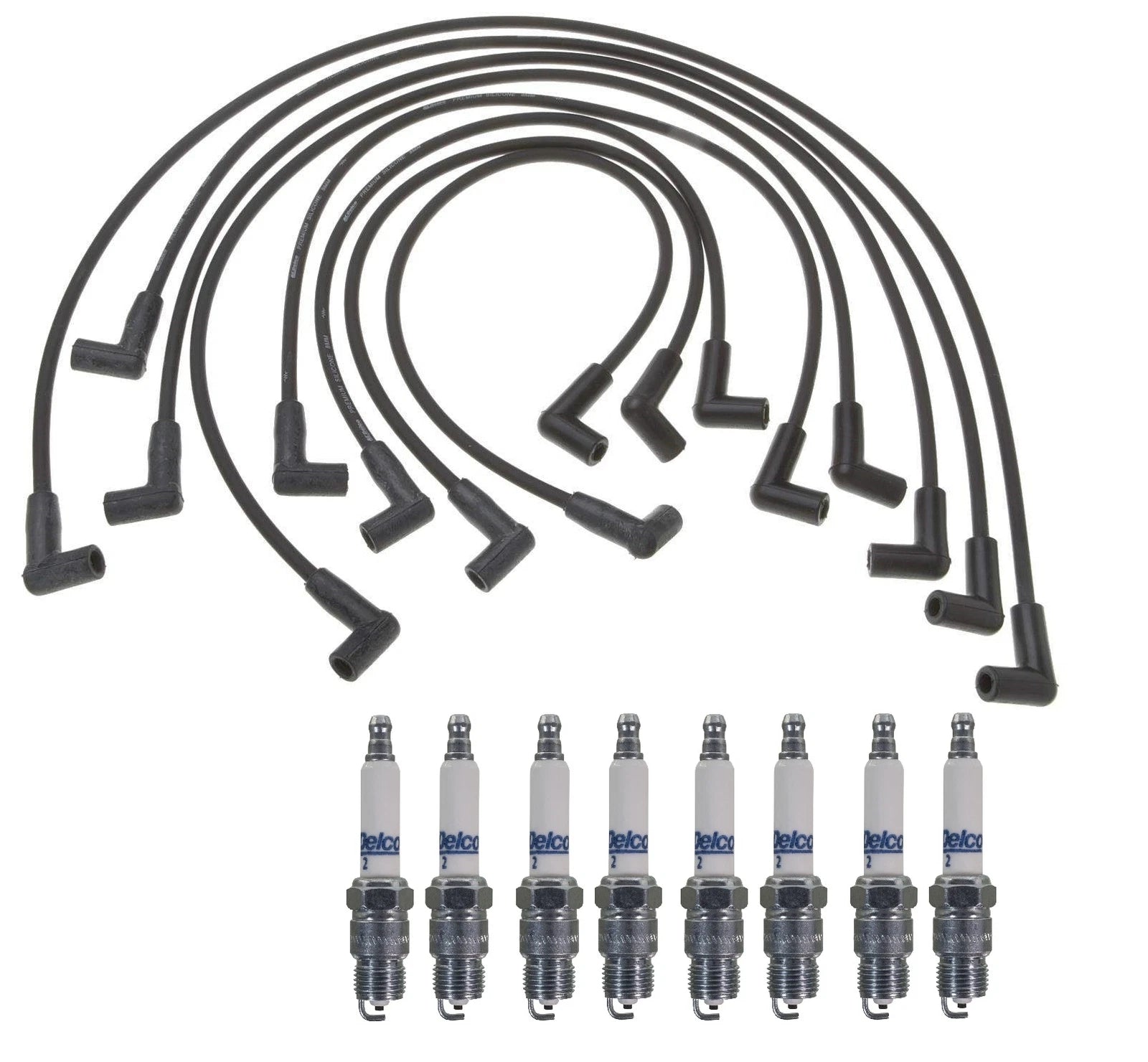 Pro Ignition Wire Set & ACDelco Rapidfire Spark Plugs for Chevy Camaro (V8)