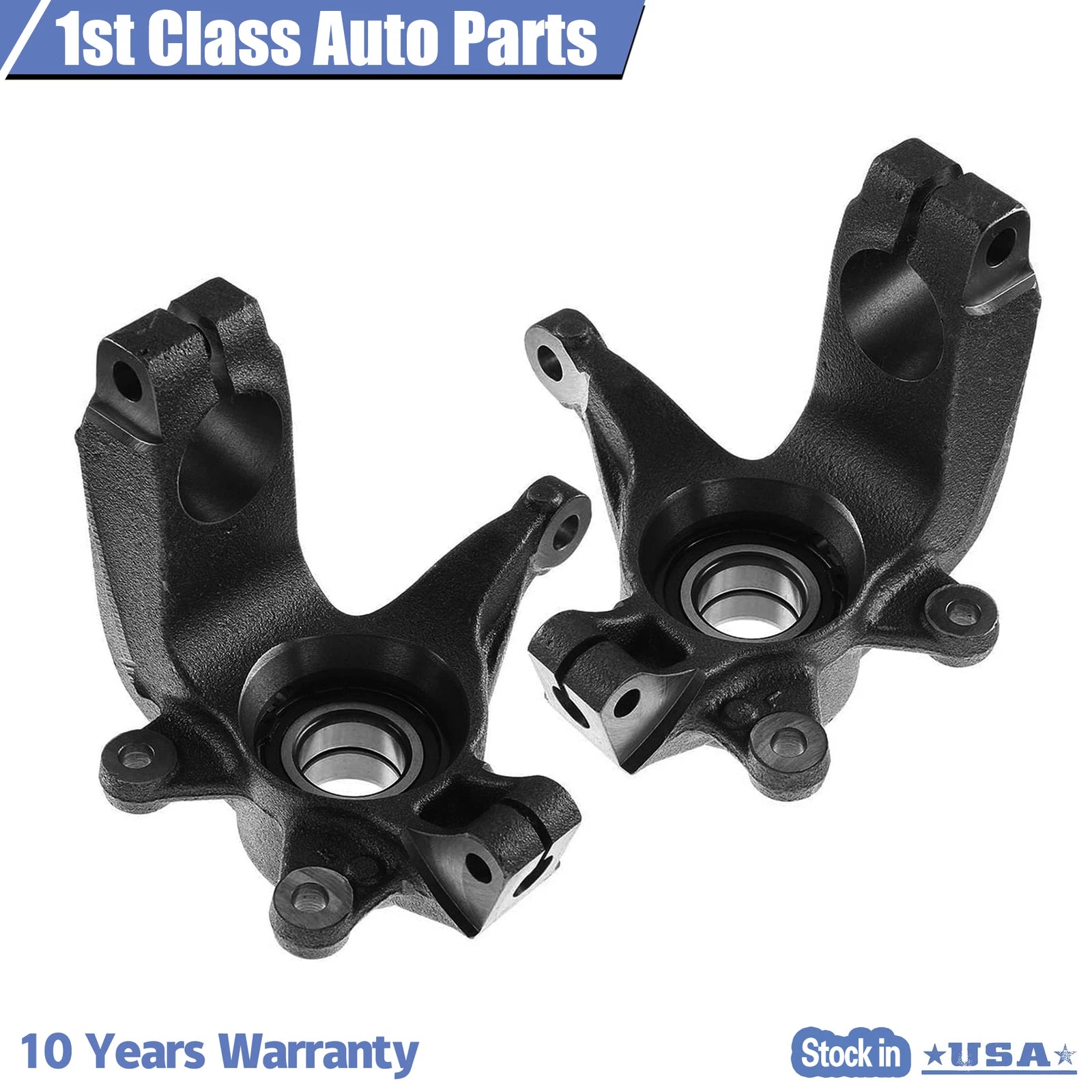 2x Front Left & Right Steering Knuckles for Ford Focus (2006–2011) 698-112 698-113