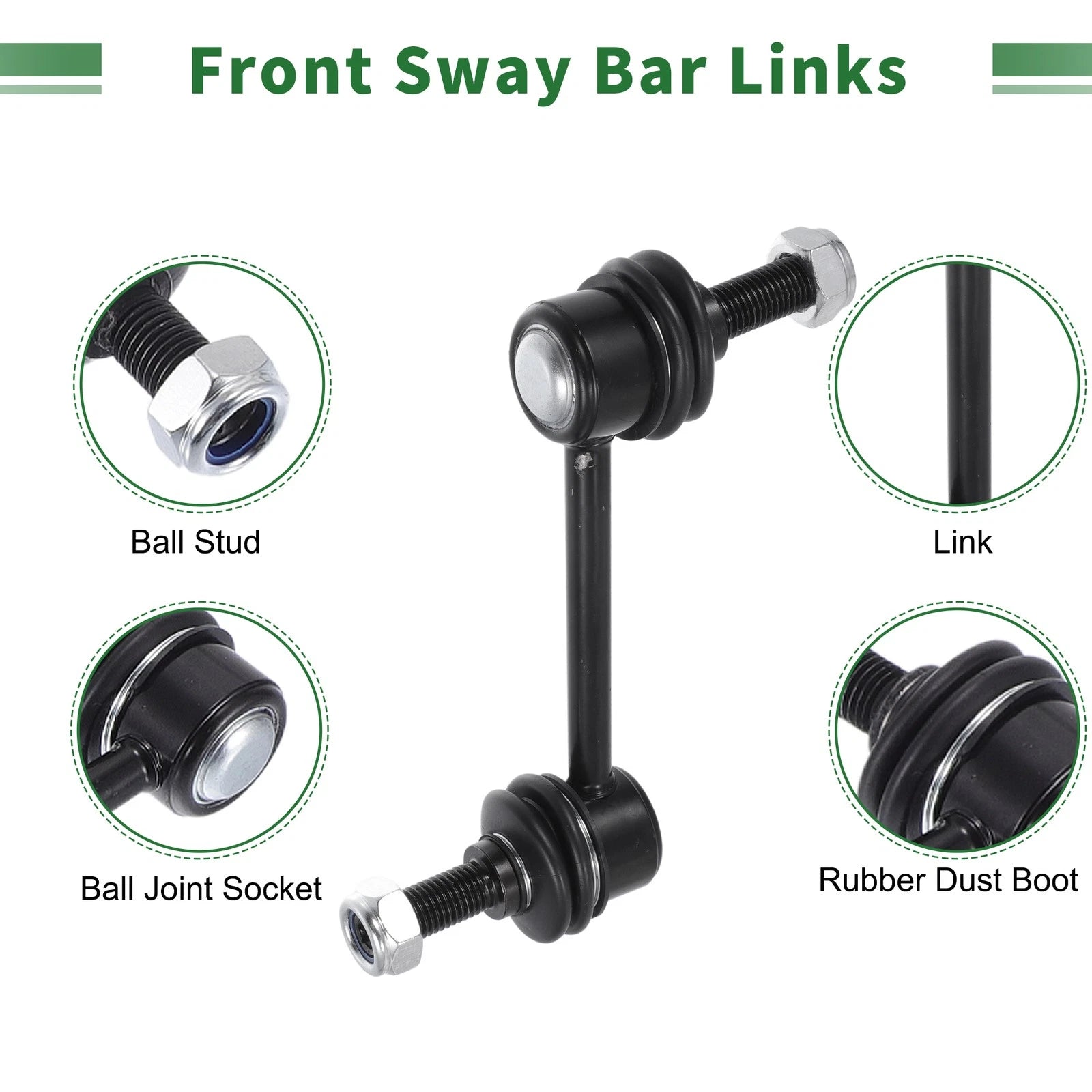 8pcs Front Suspension Kit Inner Outer Tie Rod End for Ford Edge (2007–2014)