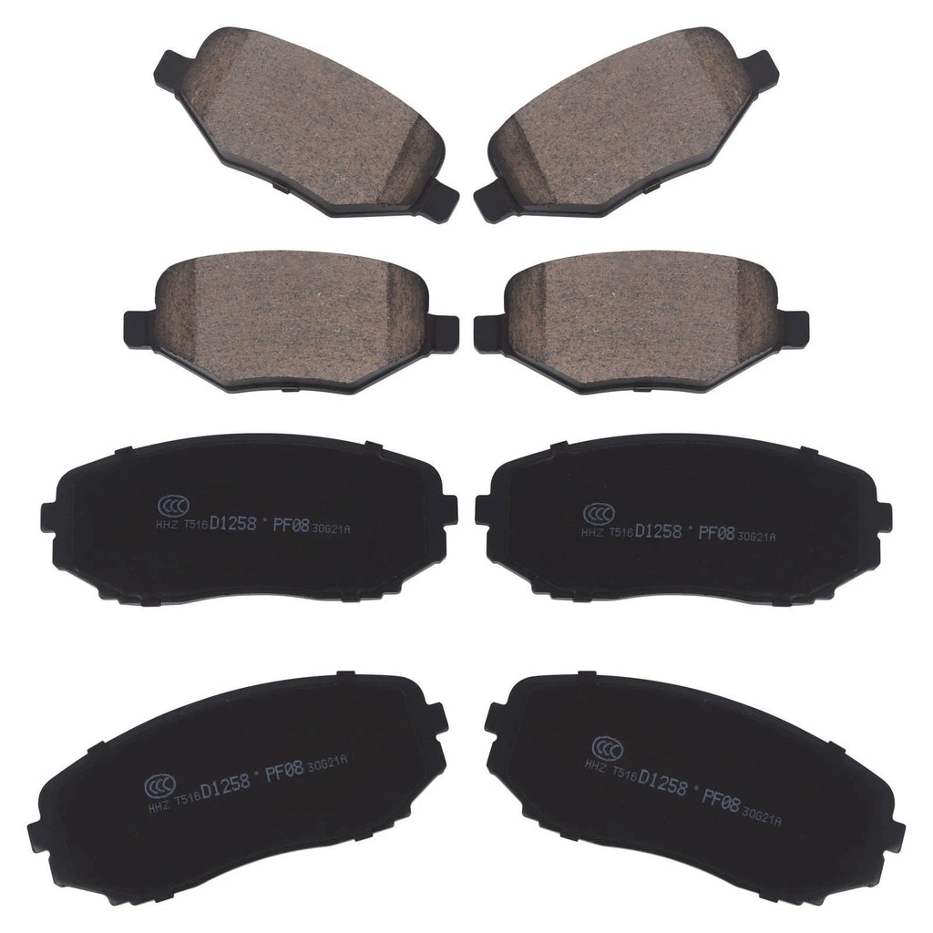 Set of 4 Ceramic Brake Pads for Ford Edge, Lincoln MKX (2011–2015)