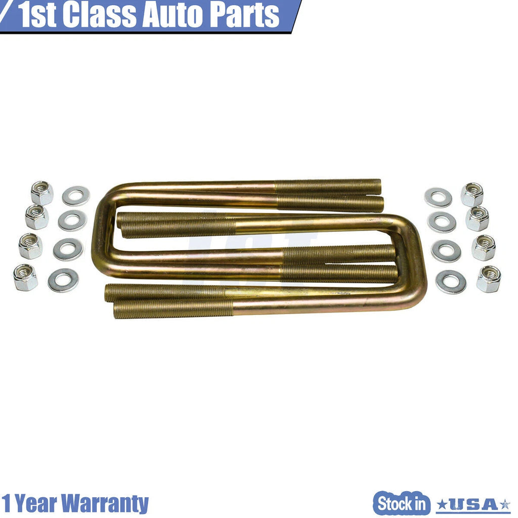 Set of 4 Square U-Bolts for Silverado GMC Sierra (1988–2019)