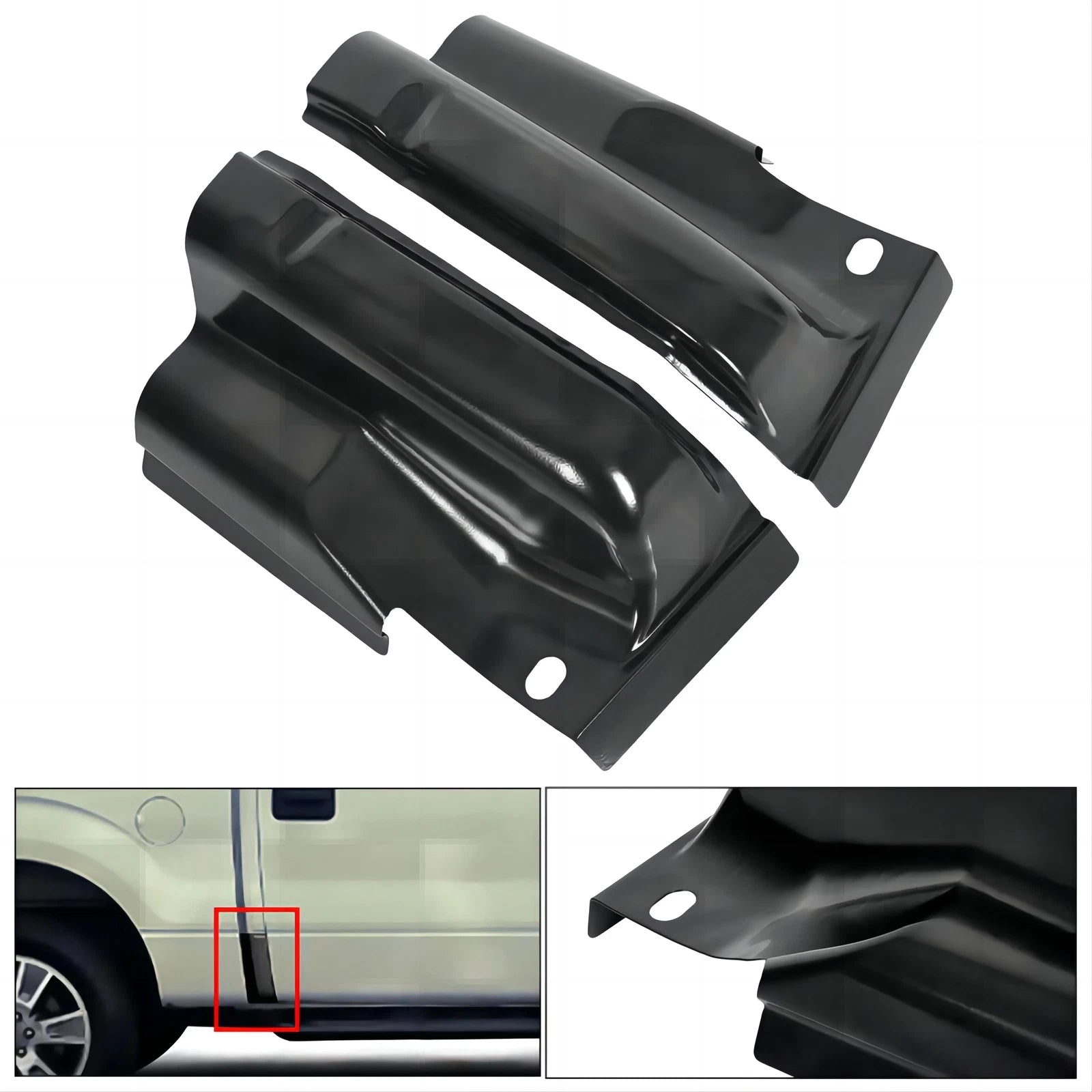 Pair Steel Cab Corners for Ford F-150 Crew Cab (2009–2014)