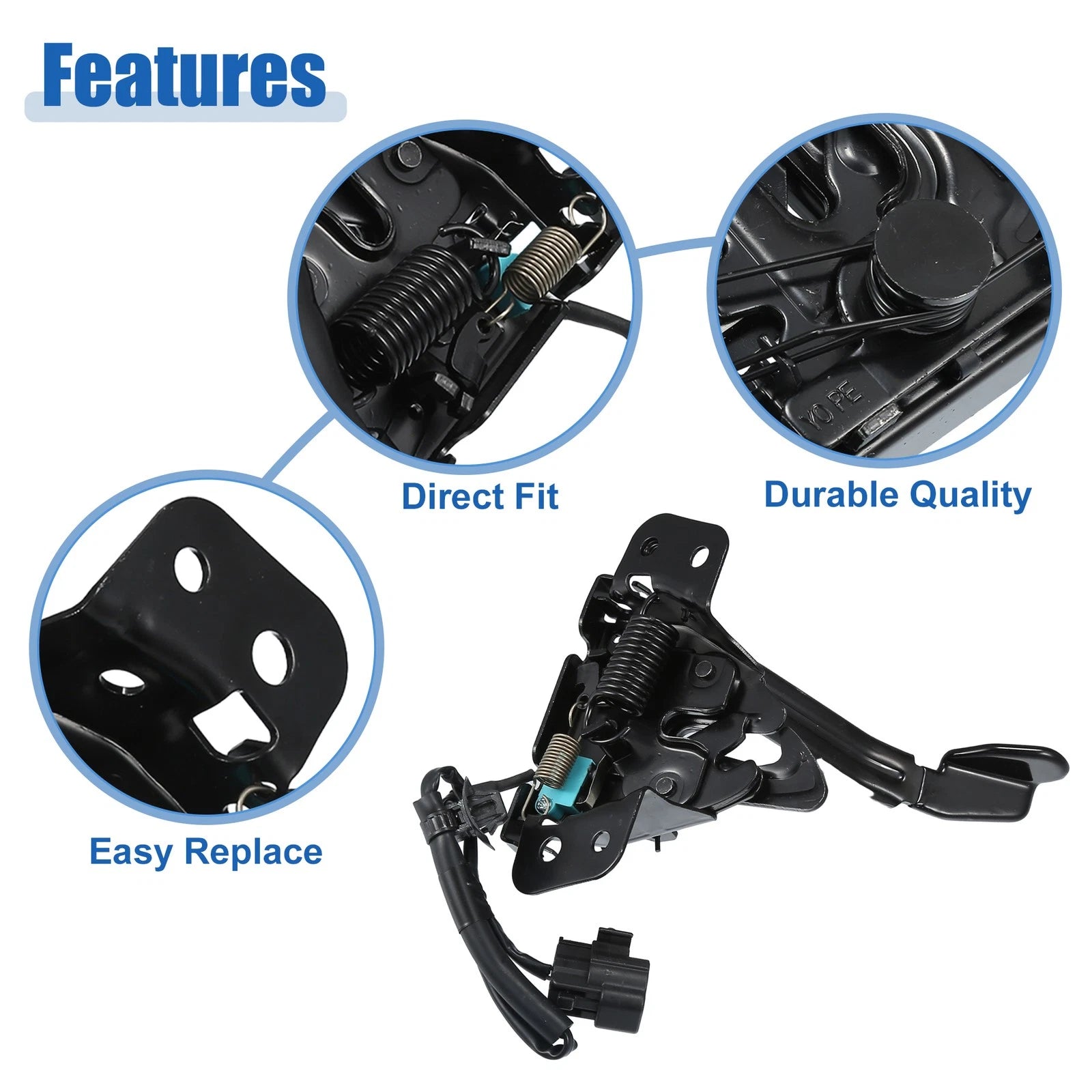 Hood Latch Assembly for Kia Forte (2017–2018) No. 81130A7610
