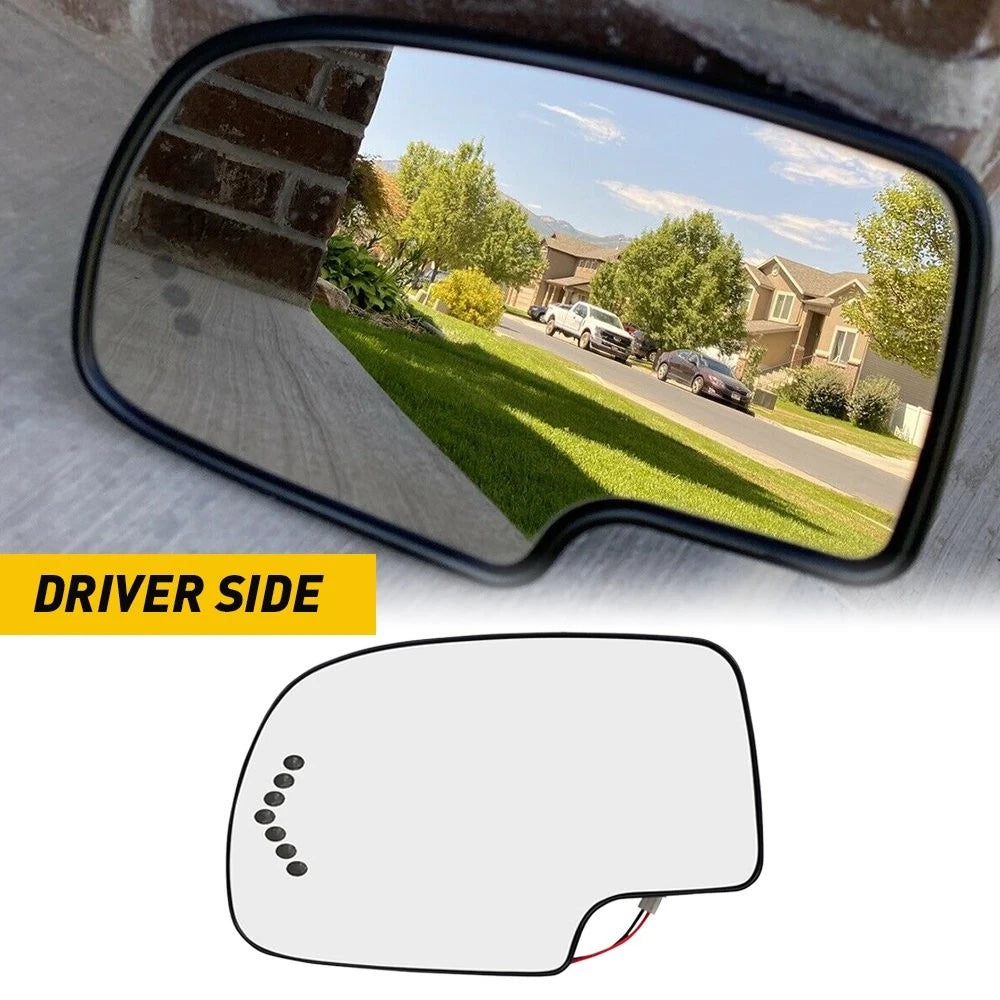 Power Heated Mirror Glass for Chevy GMC Cadillac (2003–2007) Left Driver Side