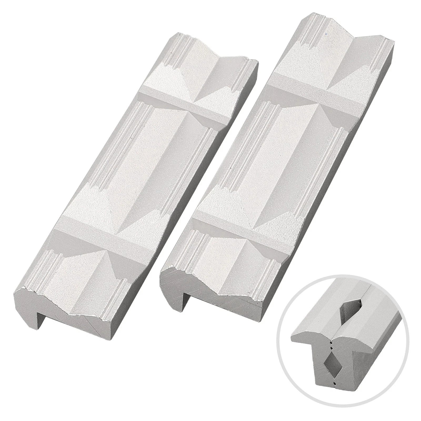 1 Pair Aluminum Alloy V Type Jaw for CNC Milling Vise